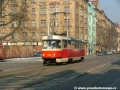 Vůz T3SUCS ev.č.7112 vypravený na linku 15 přijíždí k zastávce Tusarova. | 24.1.2004