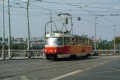 Vůz T3SUCS #7120 vypravený na linku 21 projíždí křižovatkou Palackého náměstí. | 30.7.2006