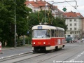 Vůz T3SUCS ev.č.7144 vypravený na linku 2 stoupá Svatovítskou ulicí k Prašnému mostu. | 31.5.2010