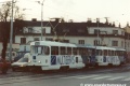 Souprava vozů T3SUCS #7146+7147 vypravená na linku 22 u Nádraží Strašnice. | 10.1.1995