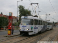 Souprava vozů T3SUCS ev.č.7162+7163 vypravená na linku 22 stanicuje v zastávce Malý Břevnov. | 29.8.2008