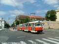 Souprava vozů T3SUCS ev.č.7228+7229 vypravená na linku 16 opustila zastávku Orionka. | 6.7.2011