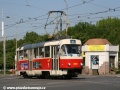 Vůz T3SUCS-DVC ev.č.7251 vypravený na linku 11 projíždí křižovatkou Želivského. | 19.5.2007