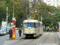 Souprava vozů T3SUCS ev.č.7254+7255 vypravená na linku 9 stanicuje v zastávce Švandovo divadlo | 17.10.2004