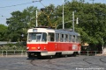 Vůz T3M #8008 (ex T3 6832) vypravený vozovnou Hloubětín na linku 19 odbočuje křižovatkou Strojimport k zastávkám u metra. | 19. 5. 2007