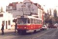 Vůz T3M2-DVC ev.č.8076 v zastávce Střelničná na lince 5