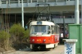 Vůz T3M2-DVC #8076 vypravený na záložní vlak vozovny Hloubětín ve smyčce Těšnov. | 3.4.2004