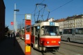 Souprava vozů T3M ev.č.8086+8031 na lince 20 ve smyčce Smíchovské nádraží. | 21.2.2004
