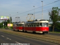 Od zastávky Kolbenova k Novému Hloubětínu míří souprava vozů T3M ev.č.8091+8102 vypravená na linku 19. | 23.5.2011