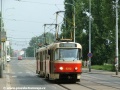 Souprava vozů T3R.P ev.č.8312+8313 vypravená na linku 3 míří do zastávky Maniny | 20.8.2005