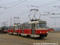 Souprava vozů T3R.P ev.č.8468+8469 na 11. pořadí linky 13 ve smyčce Sídliště Barrandov | 13.4.2006
