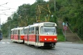 Souprava vozů T3R.P #8482+8483 vypravená na linku 17 projíždí křižovatkou Letenský tunel. | 3.9.2006