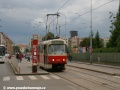 Vůz T3R.P ev.č.8563 vypravený na linku 5 stanicuje v zastávce Nádraží Holešovice | 31.5.2010