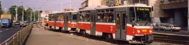 Čtvrt roku je v provozu souprava vozů T6A5 ev.č.8619+8620. | 14.5.1996