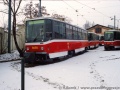 Poslední měsíc roku 1995 bylo předáno 27 vozů T6A5. Ty byly odstaveny například i v areálu vozovny Střešovice. | 10.2.1996