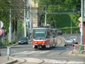 Souprava vozů T6A5 ev.č.8683+8684 vypravená na linku 39 v ulici Za Ženskými domovy před prostorem zastávek Na Knížecí. | 7.5.2006