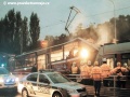 Souprava vozů T6A5 #8697+8698 těžce poškozená na Kotlářce po nárazu do vozu Škoda 14T #9165. | 17.9.2011