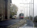 Opouštěná souprava vozů T6A5 ev.č.8718+8717 na předávací koleji Zličín. | 17.10.2001