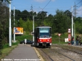 Do zastávky Nový Hloubětín vjíždí vůz T6A5 ev.č.8745 vypravený na linku 19. | 5.9.2010