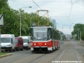 Vůz KT8D5 ev.č.9003 vypravený na linku 3 přijíždí na Palmovku | 26.5.2006