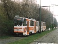 Během cvičné jízdy na odstavné koleji pobýval též vůz KT8D5 ev.č.9008. | 1997