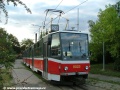 Vůz KT8D5 ev.č.9023 vypravený na linku 24 v prostoru rozvětvení na vnější a vnitřní kolej smyčky Radošovická | 15.7.2006