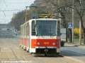 V zastávce Poliklinika Vysočany zastavil vůz KT8D5 ev.č.9041 vypravený na linku 35. | 3.4.2004