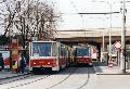 Vozy KT8D5 ev.č.9048 a 9030 na linkách 17 stanicují v zastávce Nádraží Holešovice