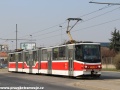 Vůz KT8D5.RN2P ev.č.9076 vypravený na linku 8 právě opustil zastávku U Elektry. | 24.3.2012