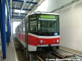 Novotou zářící vůz KT8D5.RN2P po dodání z firmy Pars Šumperk v areálu Opravny tramvají Ústředních dílen DP. | 4.4.2005