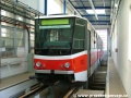 Novotou zářící vůz KT8D5.RN2P po dodání z firmy Pars Šumperk v areálu Opravny tramvají Ústředních dílen DP. | 4.4.2005