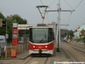 Vůz KT8D5.RN2P ev.č.9091 vypravený na linku 19 stanicuje v zastávce Kbelská. | 28.5.2008