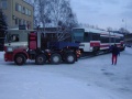 Vůz RT6N1 #9101 vjíždí do areálu firmy Pars Nova, a.s. v Šumperku k přestavbě na typ RT6N2. | 22.1.2004