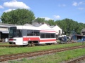 Čelní článek vozu RT6N1 ev.č.9101 odstavený na kolejišti v areálu firmy Pars Nova, a.s. v Šumperku. | léto 2004
