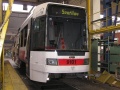 Odstrojený čelní článek vozu RT6N1 ev.č.9101 v areálu firmy Pars Nova, a.s. v Šumperku během přestavby na typ RT6N2. | 7.3.2005