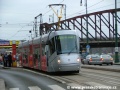 Tramvaj Škoda 14T ev.č.9111 při předváděcí jízdě pro představitele hlavního města Prahy na Výtoni. | 13.12.2005