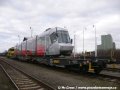 Lokomotiva 740 534-3 byla připojena k železničním vozům s nákladem v podobě tramvaje Škoda 14T ev.č.9111 a cesta do Plzně může začít | 9.2.2007
