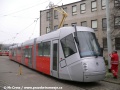 Vůz Škoda 14T ev.č.9115 na kolejové harfě vozovny Motol | 28.12.2006