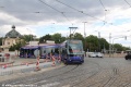 Podél obnovovaných vodovodních řadů projíždí křižovatkou Strojimport vůz Škoda 15T ForCity Alfa #9224 na lince 11. | 22. 7. 2026