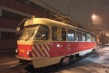 Původně střešovický, později pankrácký sněhový pluh T3M #5419 vyčkávající v Opravně tramvají na cestu na sever. Vůz bude, s ohledem na nadbytečnost v Praze, na zimní sezónu zapůjčen do Liberce pro zimní údržbu tratí o rozchodu 1435 mmn. | 9.12.2021