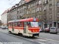 Cvičný vůz T3 ev.č.5511 míří ke křižovatce Malovanka, protože jede jak žíznivá čára, má trošku rozmazaný čumák :-) | 27.2.2007