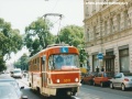 Cvičný vůz T3 ev.č.5511 míří Vítěznou ulicí na Újezd. | 23.6.2003