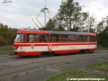 Cvičný vůz T3 ev.č.5520 manipuluje na střední koleji smyčky Starý Hloubětín | 15.10.2008