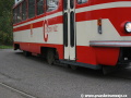 Červeně natřené plenty, poprvé použité na cvičném voze T3 ev.č.5520, podtrhují nátěr vozu | 15.10.2008