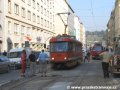 Předkolaudace přeložky tramvajové tratě na náměstí Republiky pracovním vozem T3 ev.č.5521. | 13.9.2006