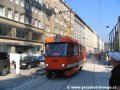 Předkolaudace přeložky tramvajové tratě na náměstí Republiky pracovním vozem T3 ev.č.5521. | 13.9.2006