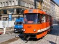 Předkolaudace přeložky tramvajové tratě na náměstí Republiky pracovním vozem T3 ev.č.5521. | 13.9.2006