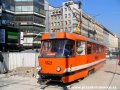 Předkolaudace přeložky tramvajové tratě na náměstí Republiky pracovním vozem T3 ev.č.5521. | 13.9.2006