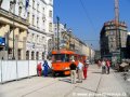 Předkolaudace přeložky tramvajové tratě na náměstí Republiky pracovním vozem T3 ev.č.5521. | 13.9.2006