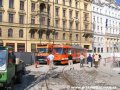 Předkolaudace přeložky tramvajové tratě na náměstí Republiky pracovním vozem T3 ev.č.5521. | 13.9.2006